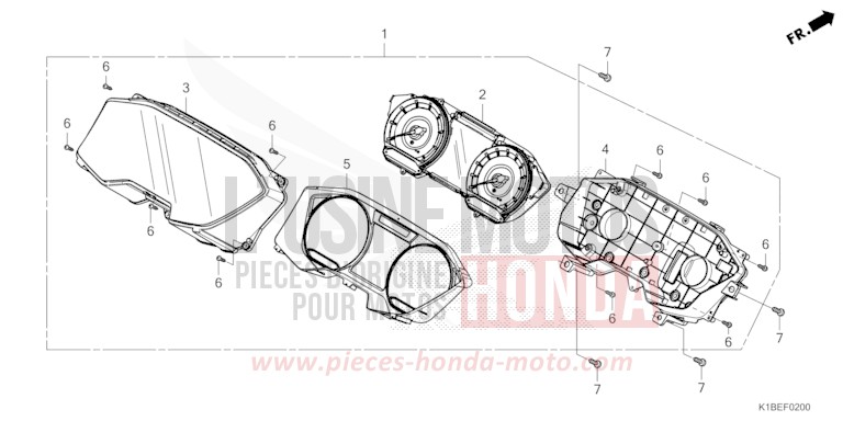 KOMBIINSTRUMENT von Forza 350 PEARL SIENA RED (R320) von 2023